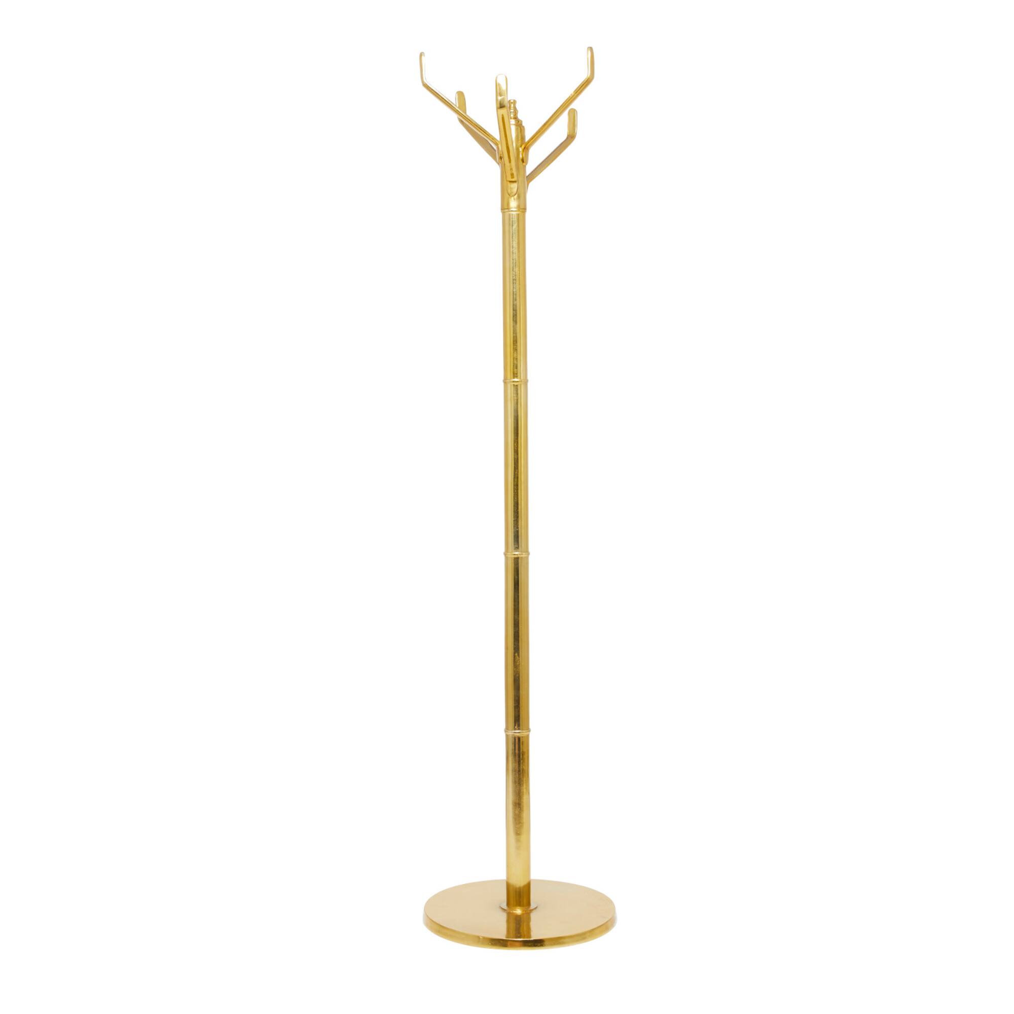 Gold Aluminum Contemporary Coat Rack, 69" x 15" x 15"